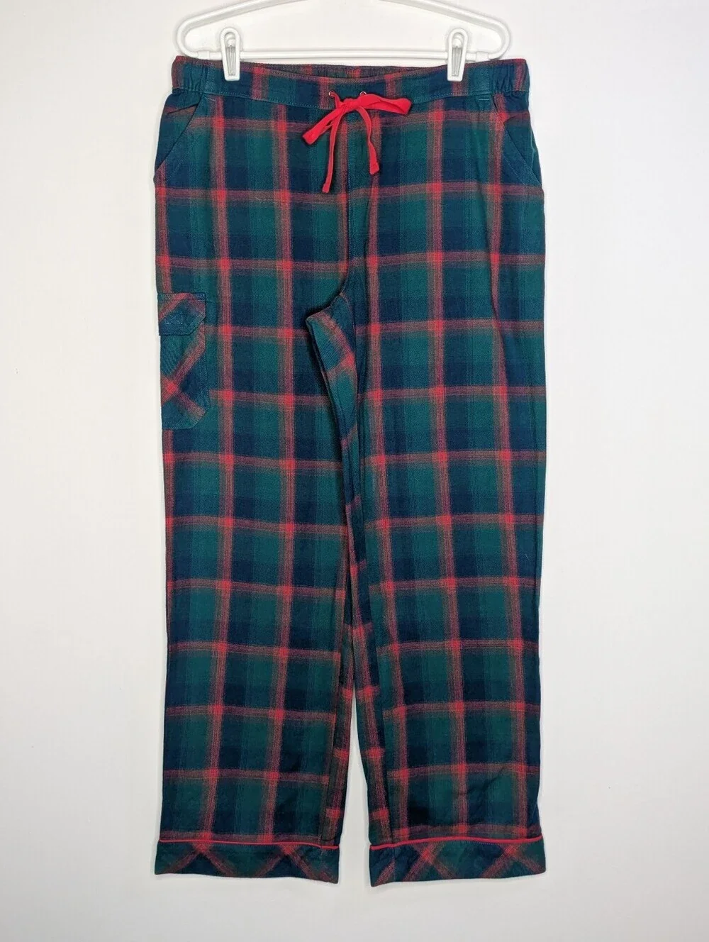 Duluth Green Blue Red Plaid Cotton Fall Winter Cozy Lounge Pajama Pant Mx31